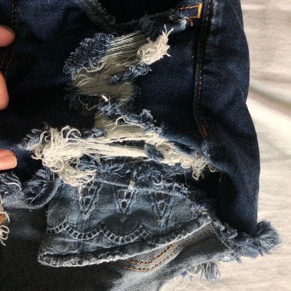 American Eagle High Rise Shortie Jean Shorts - Picture 3 of 6